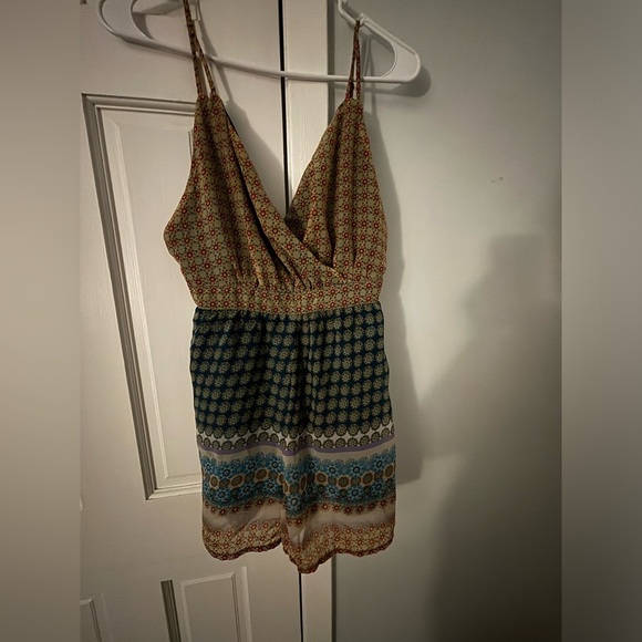 creme Pants - Boho Chic Romper with Adjustable Straps